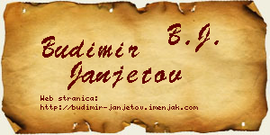Budimir Janjetov vizit kartica